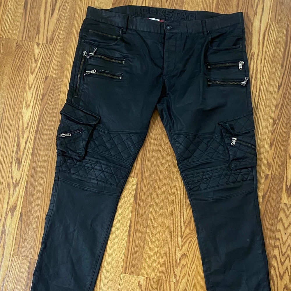Rockstar Black Cargo Pants for Men